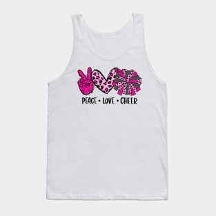 Peace Love Cheer Cute Cheerleading Tank Top